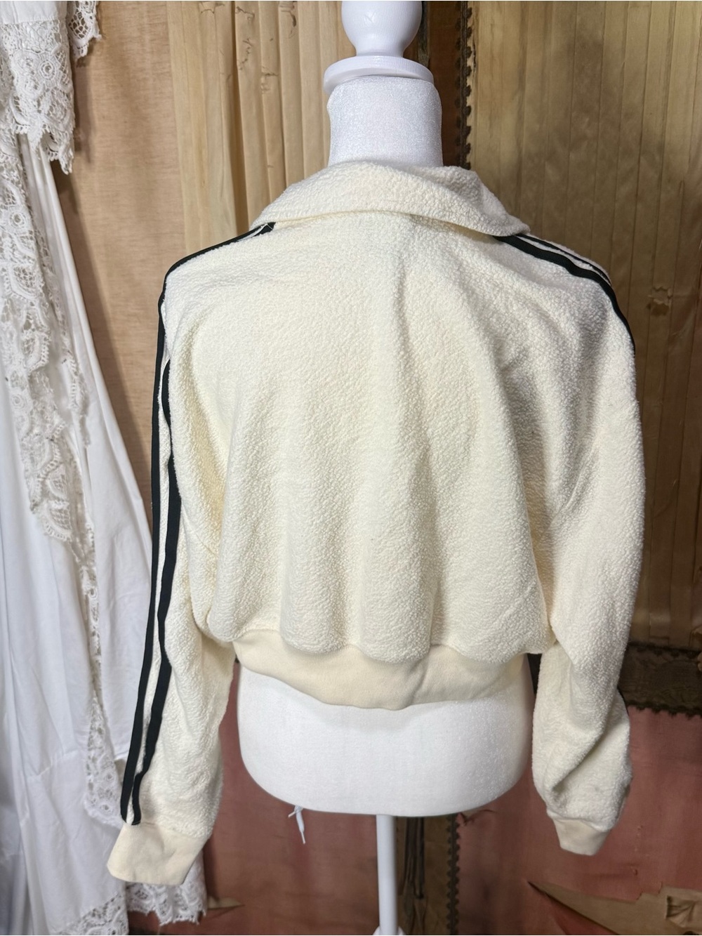 PINK Victoria's Secret Cream Fleece Pullover with Logo - Picture 3 of 4